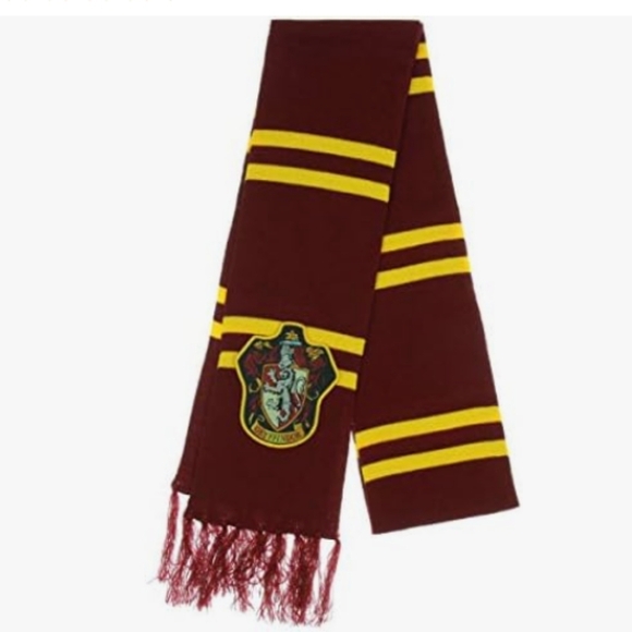 🆕 Harry Potter Gryffindor Patch Knit Scarf, Muticolor, One Size, Muticolor - Picture 3 of 10